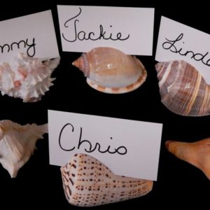 Seashell Wedding Party Name Card Holder 1-1.5"