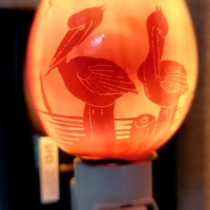 Nautical Pelican Night Light Ocean Scene Nite Lite Beach Decor