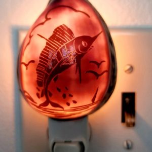 Nautical Marlin Night Light Ocean Scene Nite Lite Beach Decor